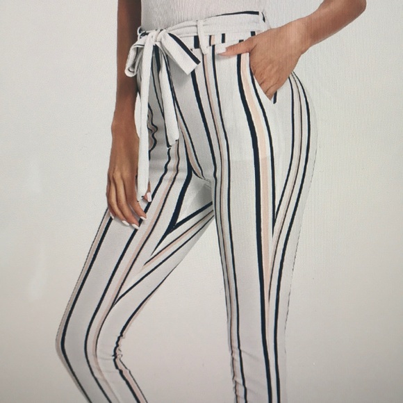 summer striped skinny pants - Picture 2 of 5